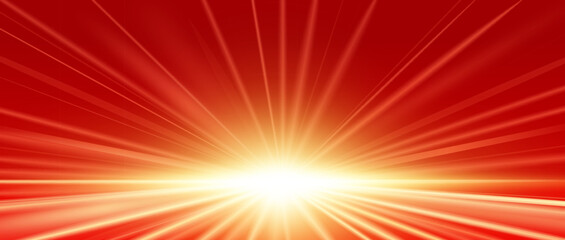 A red background emitting light
