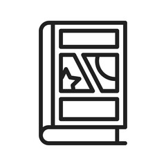 Comic Book icon vector image. Suitable for mobile apps, web apps and print media.