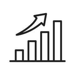 Bar Graph icon vector image. Suitable for mobile apps, web apps and print media.