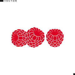 Raspberry silhouette. Fresh berries vector