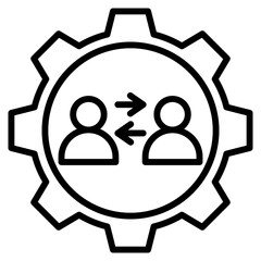 outsourcing employees single icon