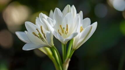 Fototapeta premium Close-up of White Flowers in Bloom