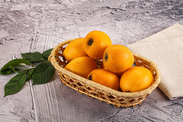 Ripe sweet juicy medlar fruit