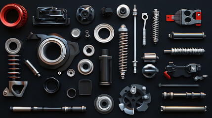 Obraz premium Motorcycle parts, wallpaper, the technological advances in two-wheel drive systems