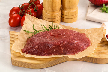 Raw beef meat uncocked steak