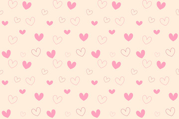 Mini geometric abstract heart shape Valentine's elements seamless pattern. perfect decorative design for background, wallpaper, paper cover, illustration, texture, embroidery, ornament, ceramic
