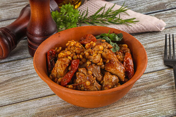 Rasted chicken meat with ptitim