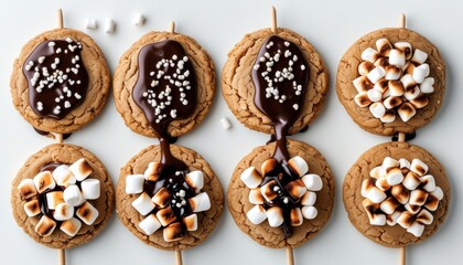Delicious Cookie Treats with Chocolate and Marshmallows for a Sweet Indulgence Experience