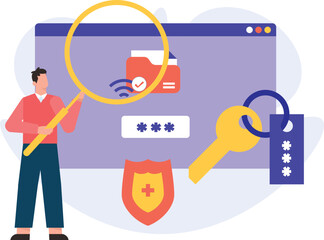 User security Vector illustration which can easily modify or edit