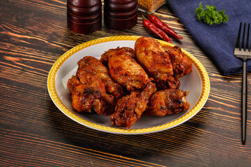 Hot and spicy Buffalo chicken wings