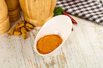 Tumeric curcuma powder for culinary