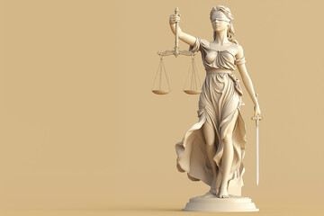 statue of Lady Justice holding scales and a sword, symbolizing fairness, equality, and the legal system legal firm branding, judicial themes, court-related content, banner