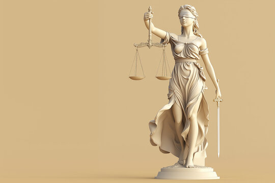 statue of Lady Justice holding scales and a sword, symbolizing fairness, equality, and the legal system legal firm branding, judicial themes, court-related content, banner