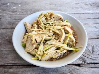 Papaya salad spicy Thai food