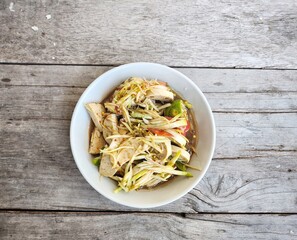 Papaya salad spicy Thai food