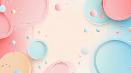 Simple valentine background with copy space. Pastel color.