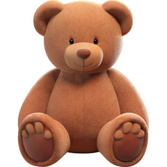 Brown Teddy Bear Soft Plush Look