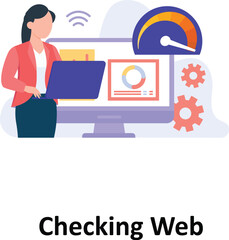 Checking Web Vector illustration which can easily modify or edit