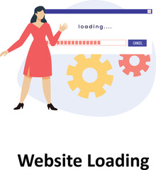 Website Loading Vector illustration which can easily modify or edit