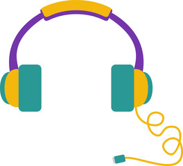 Retro Headphone Illustration