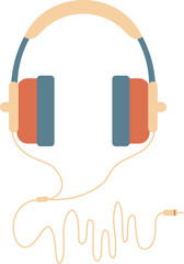 Retro Headphone Illustration