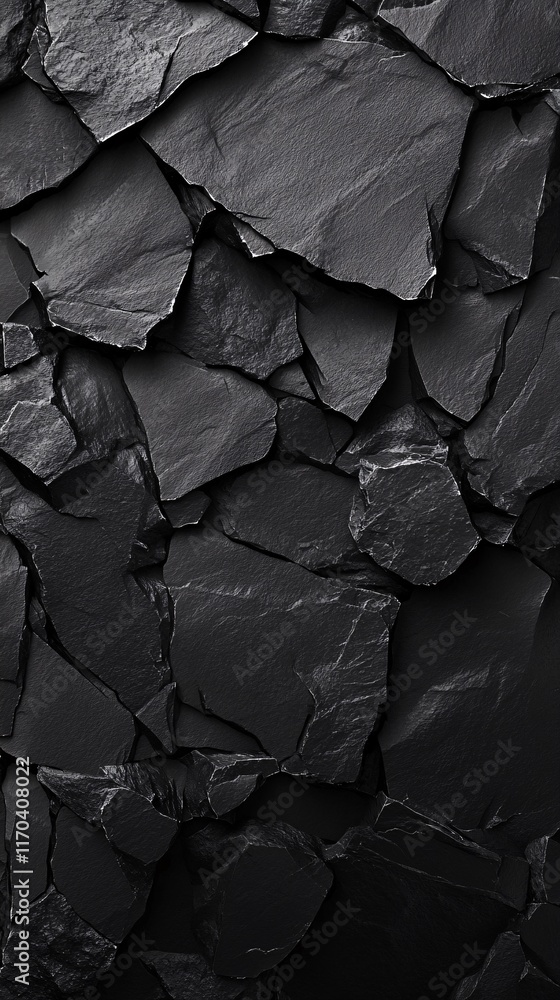 Poster a textured background of dark slate rock layers, creating an abstract and modern aesthetic.
