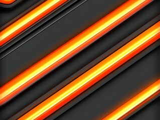 Obraz premium Abstract Diagonal Lines Orange Glowing Dark Background