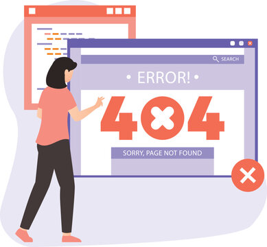 Page Error Vector Illustration