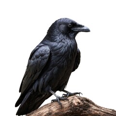 Naklejka premium Raven isolated on white background 