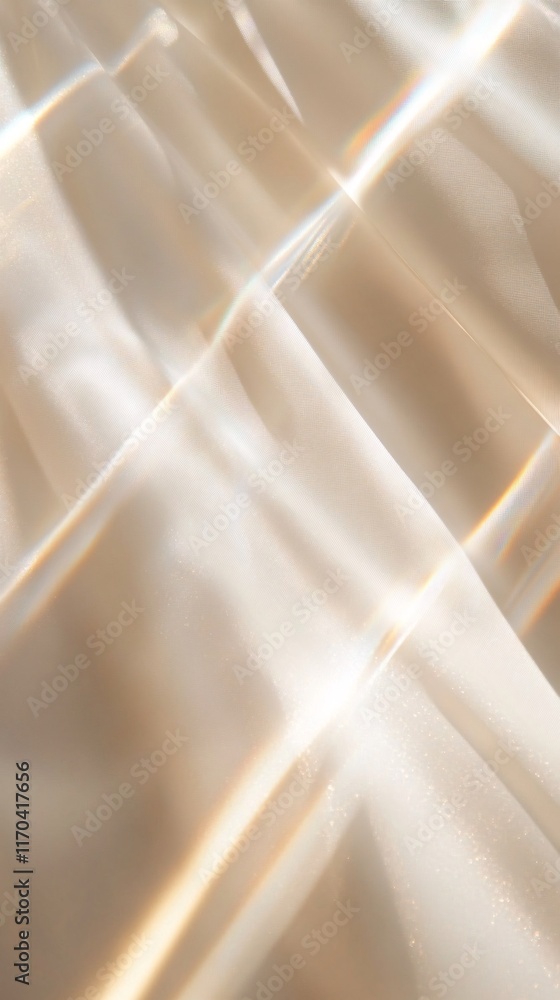 Poster delicate cream-colored fabric draped softly, creating a smooth and elegant texture.
