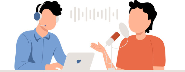 Guest Podcast Broadcasting Illustration