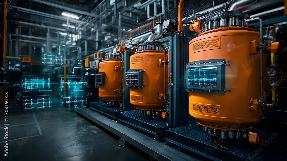 Poster cutting edge quantum computing lab with cryogenic cooling and digital diagrams a futuristic workspac