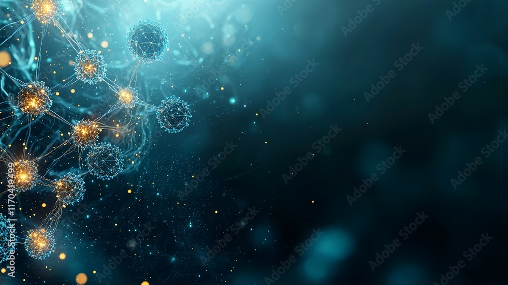 Poster a futuristic visualization of a quantum network connecting multiple quantum computers with glowing e