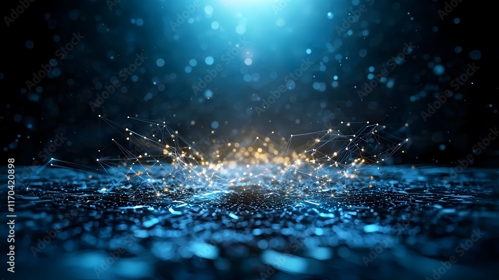Poster a futuristic rendering of quantum cryptography in action showcasing secure communication channels fo