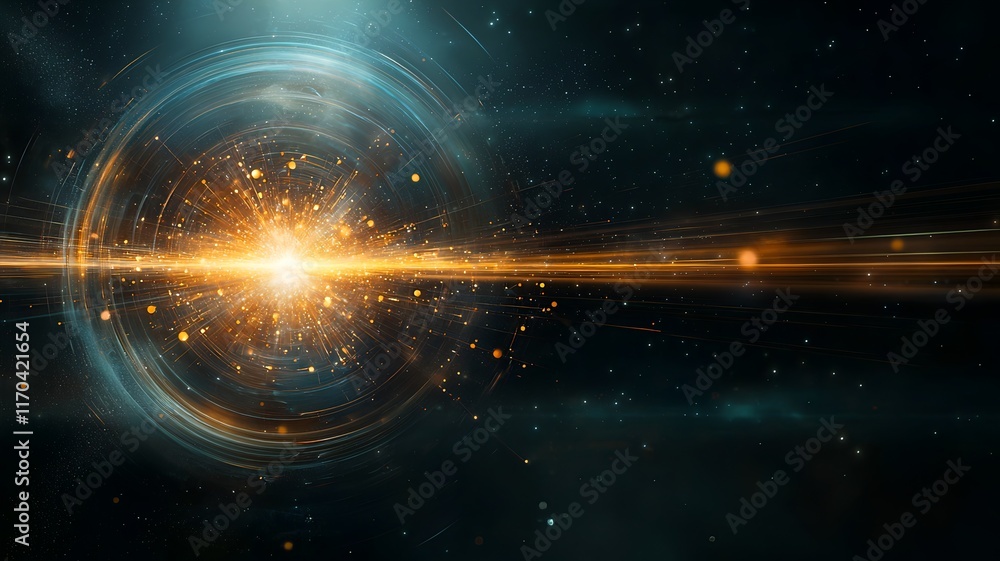 Poster captivating visualization of quantum teleportation experiments showcasing the dynamic transfer of in