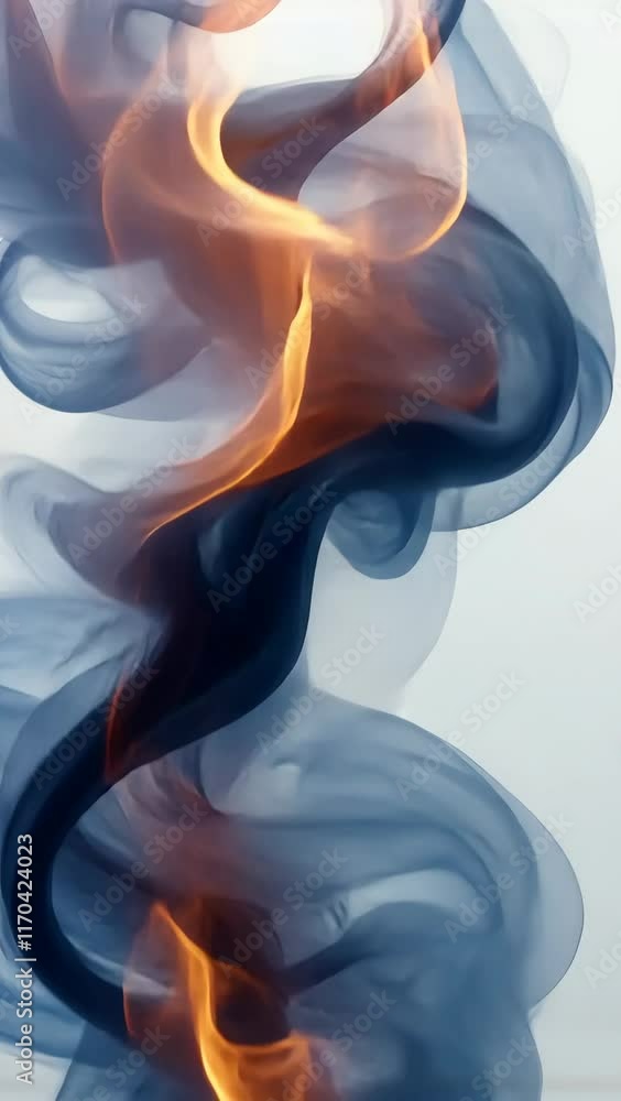 Poster colorful swirling smoke patterns create mesmerizing visuals in a captivating display of movement and