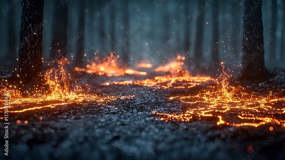 Poster virtual twin simulation powered by quantum computing forecasting the spread of forest fires with glo