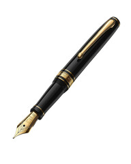 luxurious fountain pen with gold nib and sleek black barrel design