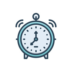 Color illustration icon for alarm
