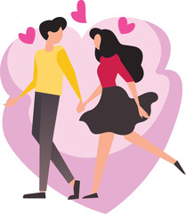 Couple in Love Vector illustration which can easily modify or edit
