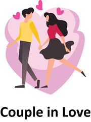 Couple in Love Vector illustration which can easily modify or edit