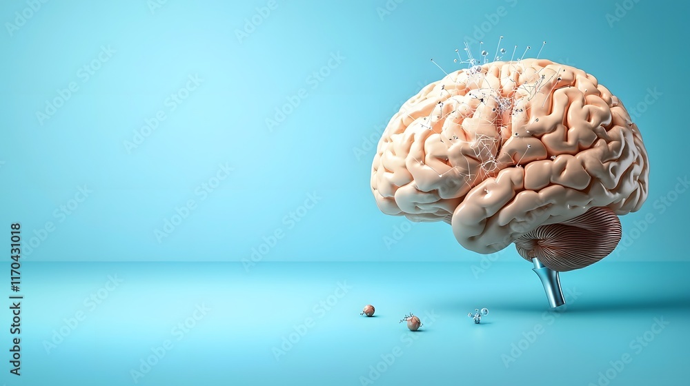 Poster a highly advanced quantum computing powered brain scan analyzing neural patterns and data to predict