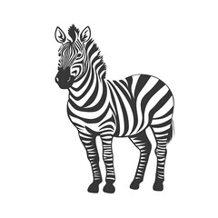 Fototapeta premium A stylized illustration of a zebra with bold black and white stripes.