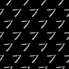 Straight razor icon seamless pattern isolated on black background