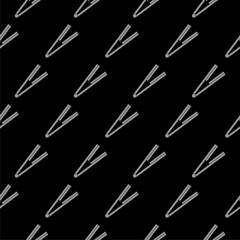 Curling iron for hair icon isolated seamless pattern on black background