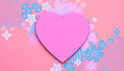 pink background with heart