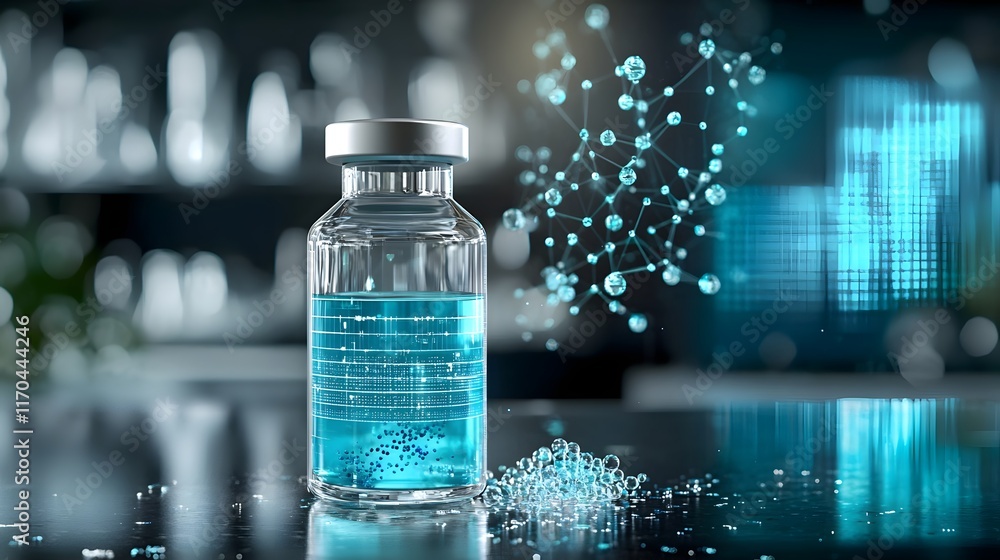 Poster a cutting edge quantum powered virtual twin simulation showcasing the stability of vaccines across v