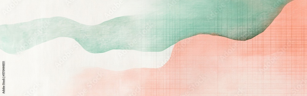 Poster Minimalist pencil strokes create a calming background with soft colors and subtle gradients evoking tranquility and simplicity