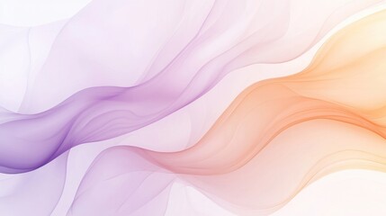 Obraz premium Soft pastel peach and lavender forms create a calming visual flow in abstract design