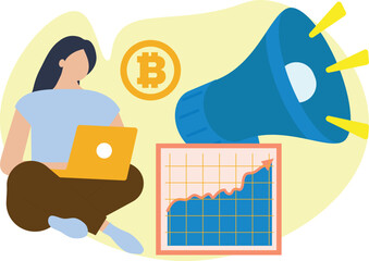 Marketing Service : Vector Illustration